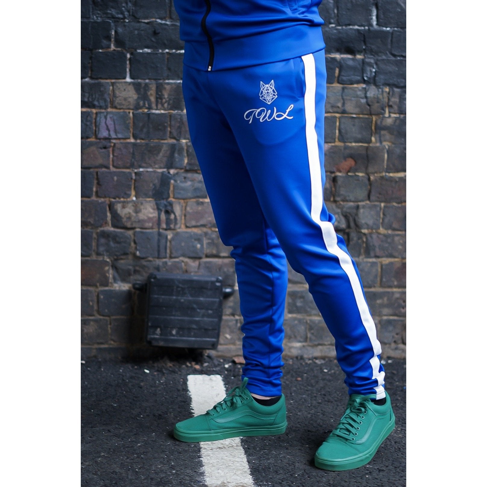 Mens blue best sale tracksuit bottoms