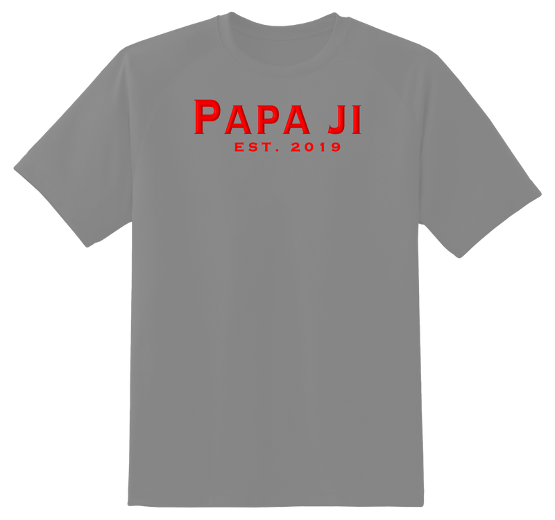 Retro Red Text PAPA JI T-Shirt - The Wolfe London