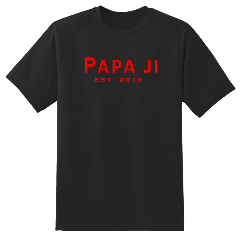 Retro Red Text PAPA JI T-Shirt - The Wolfe London