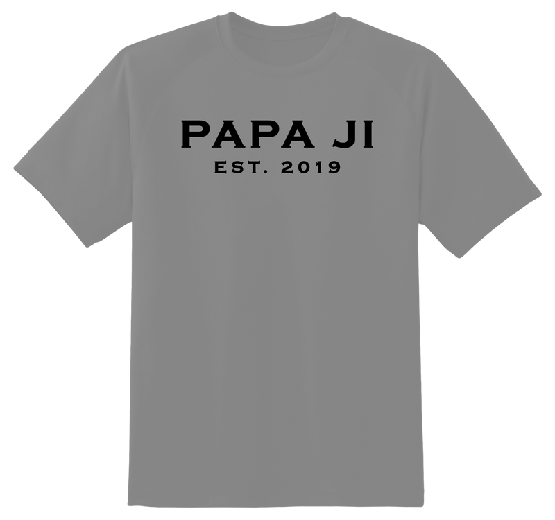 Classic Black Text PAPA JI T-Shirt - The Wolfe London