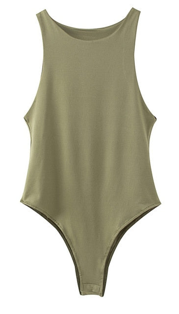 4 colour green casual bodysuit - The Wolfe London