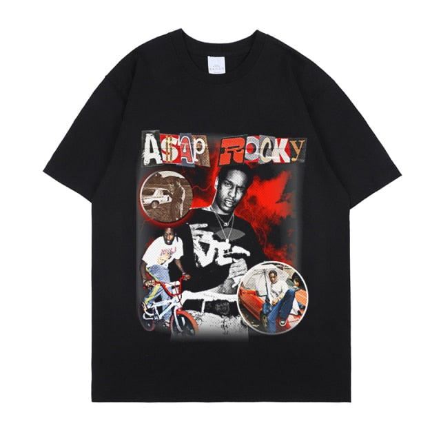 ASAP Rocky Portrait Graphic T-shirts - The Wolfe London